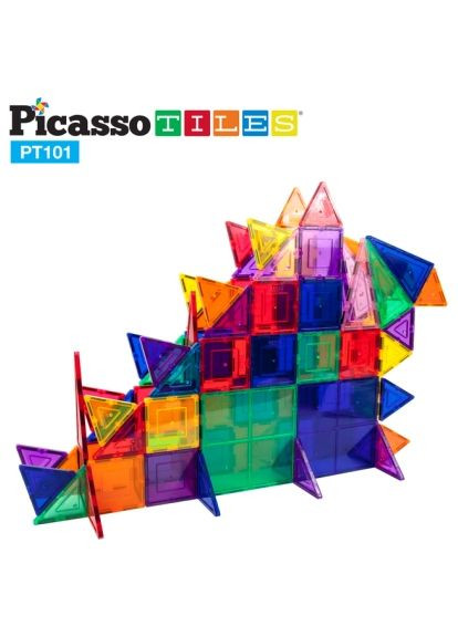 Конструктор магнитный Tiles Magnetic Building Blocks 101 деталь (817338022402) Picasso магнітний Tiles Magnetic Building Blocks 101 детал (366491204)