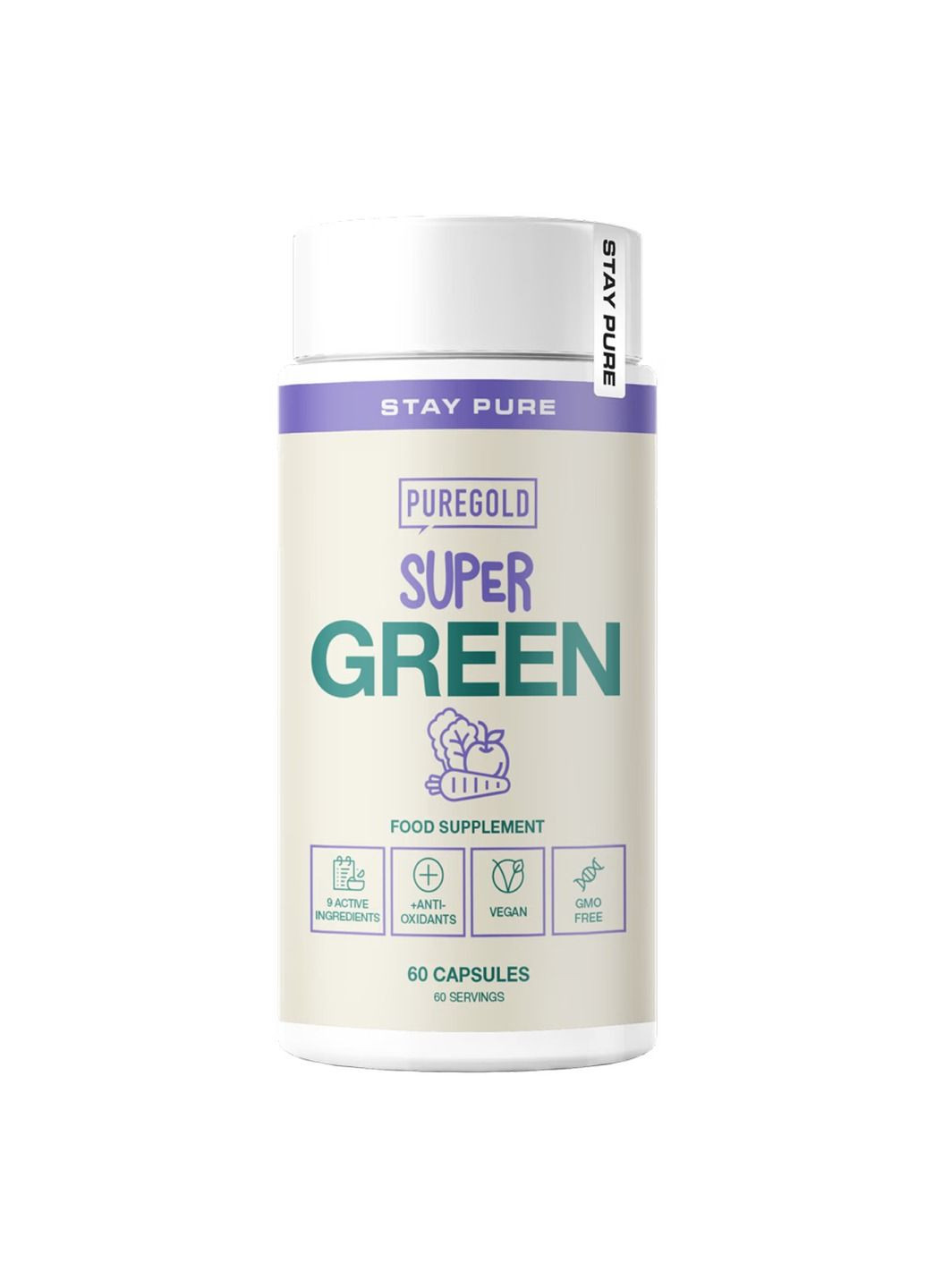 Добавка Super Green - 60 caps Pure Gold Protein (364201613)