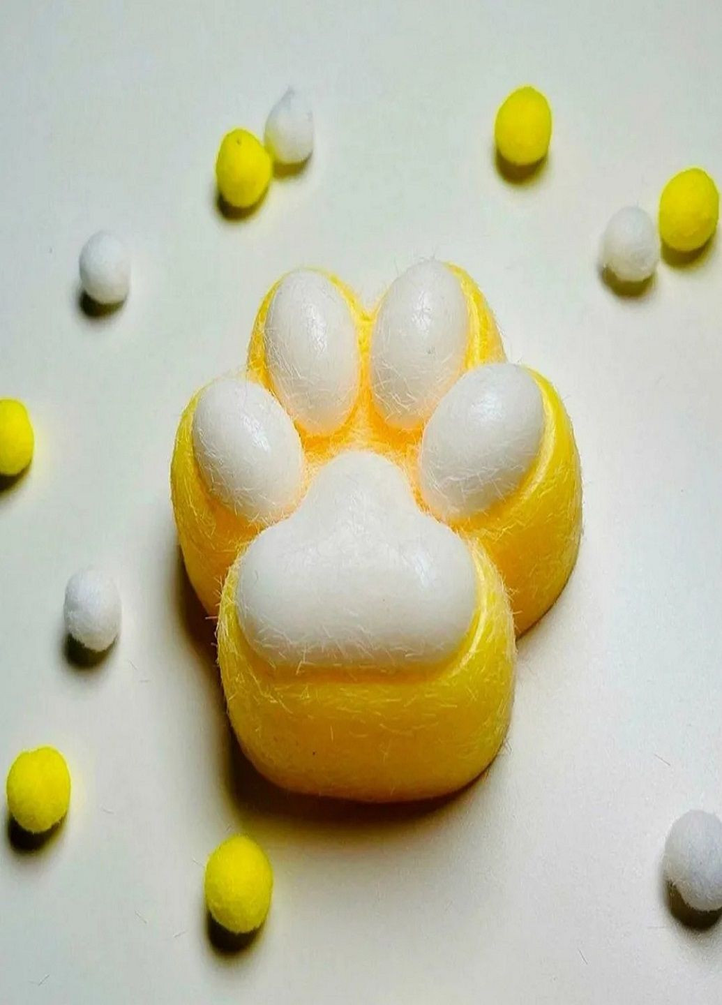 Сквиш лапка игрушка антистресс таба кошачья лапа 6,5см Желтый VTech (307802872)