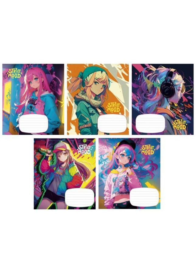 Зошит 24 аркуші клітинка " "/ Manga style Школярик (342416561)