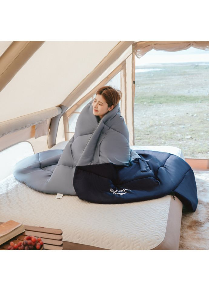 Спальник з капюшоном Sunny Day PL02 U250 CNK2550WS028, (8,5°C), лівий, блакитно-синій Naturehike (353505590)