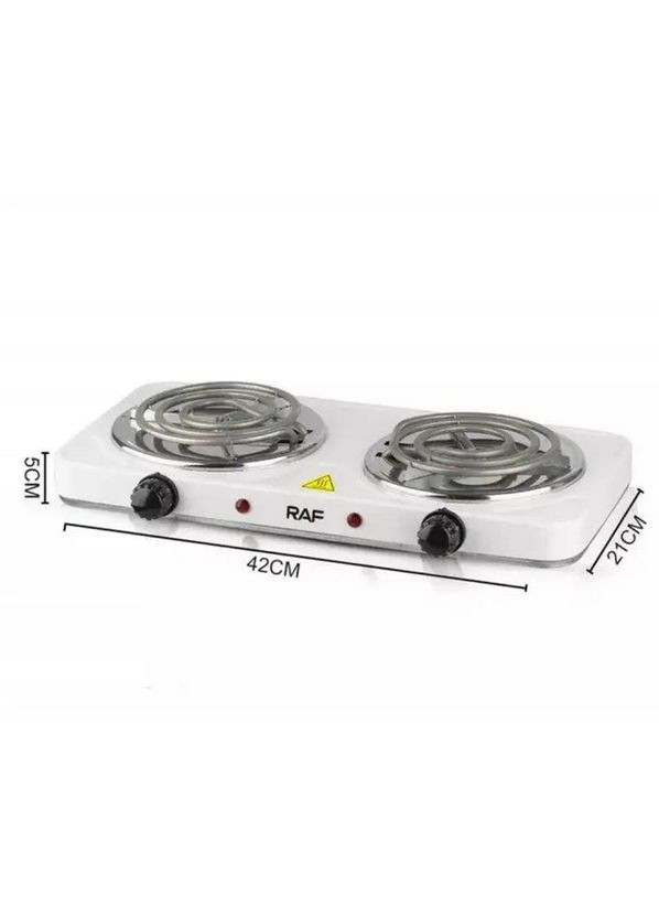 Електрична плитка 8020B на дві конфорки спіральна RAF (300079635)