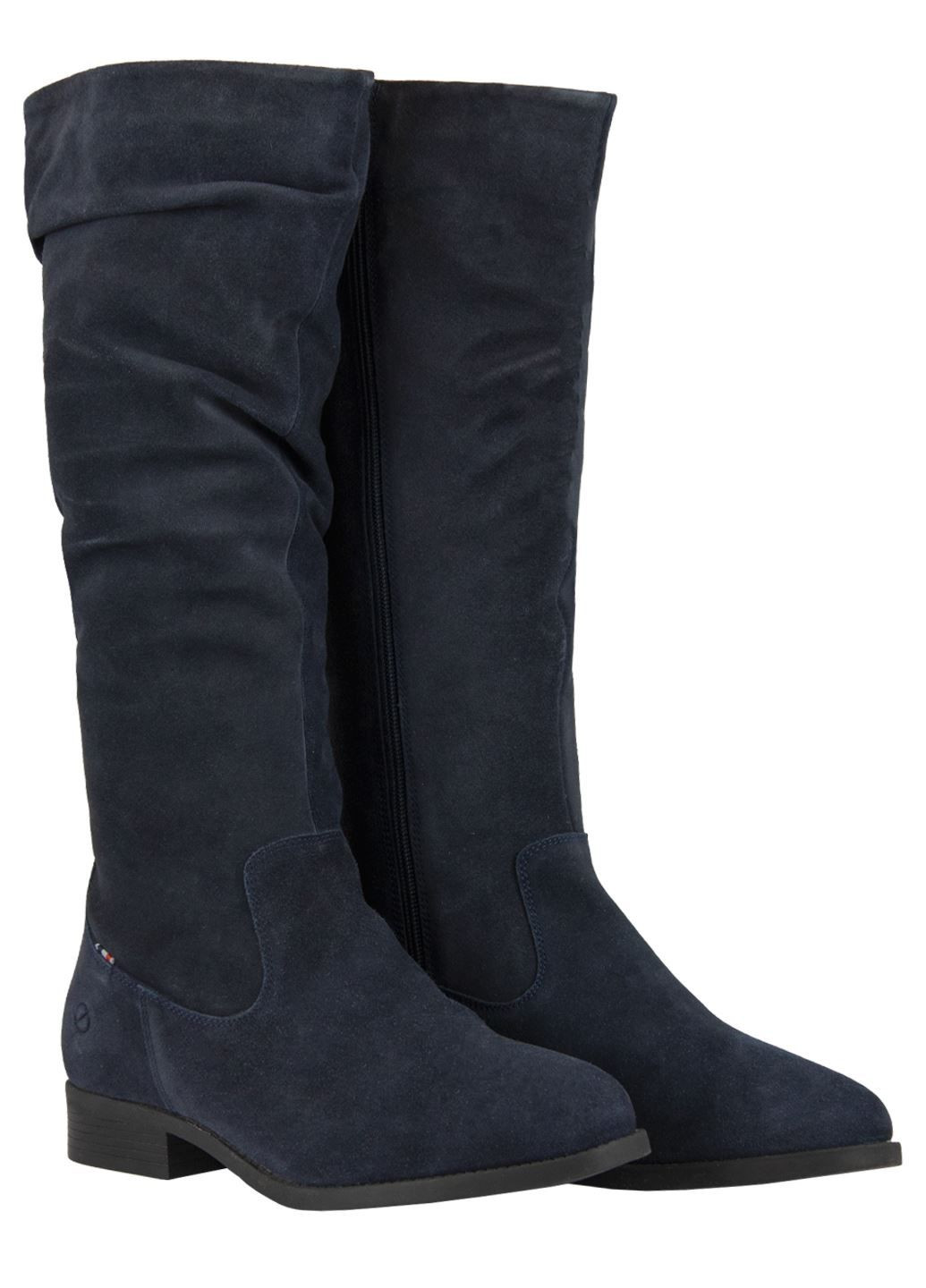 Зимние женские темно-синие замшевые сапоги Paul Vesterbro