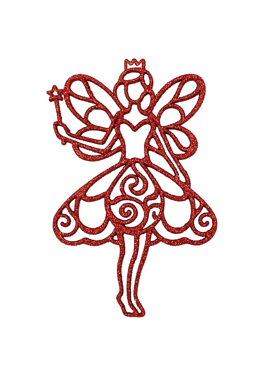 Новогодняя подвеска Фея 2Д 7,5х12см белый MIS LT (365627824)