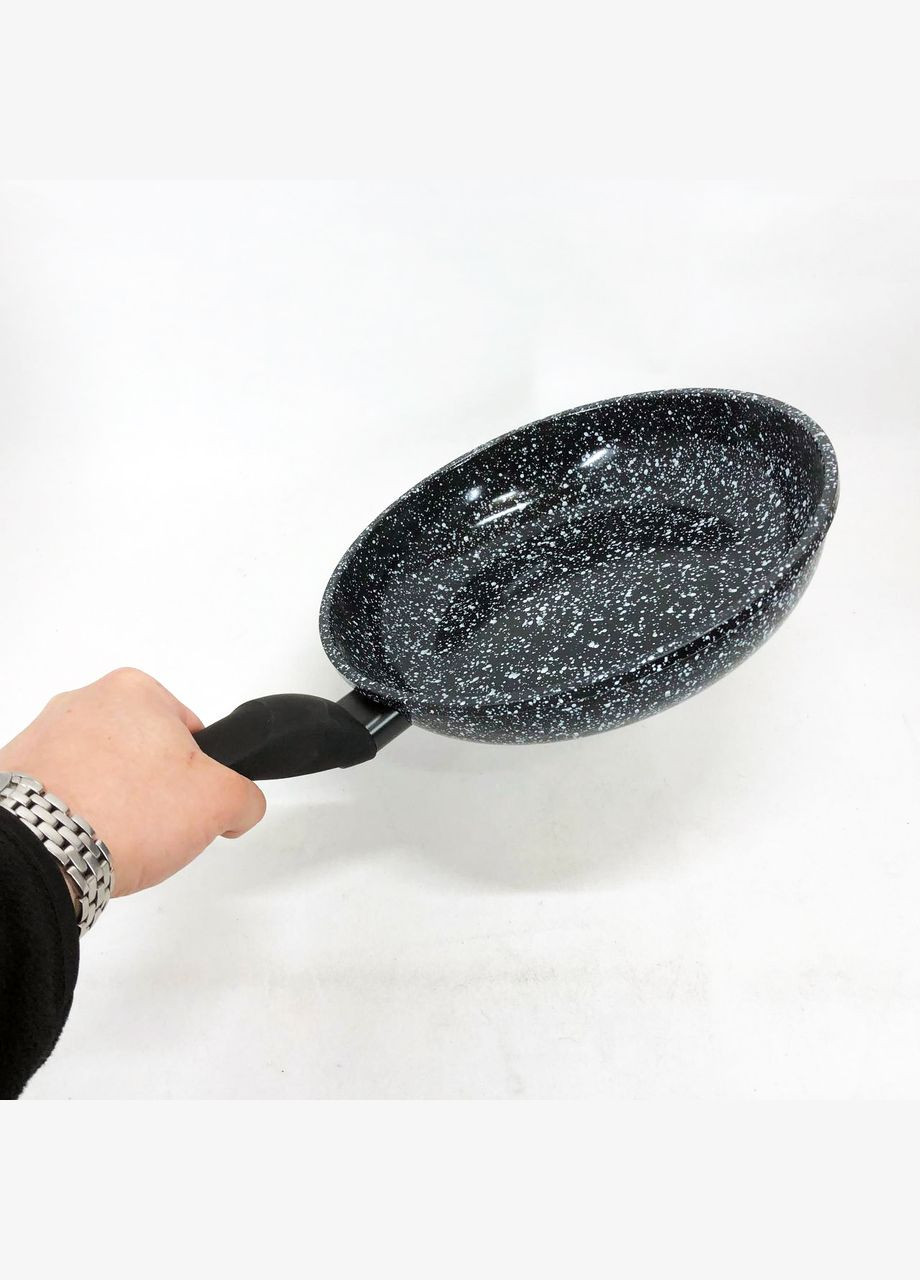 Сковорода UN-5104 24 см, без крышки, многослойным антипригарным гранитным покрытием Unique (364663881)