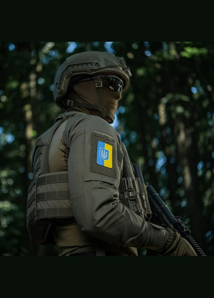 Нашивка прапор України з гербом (80х50 мм) вертикальна Full Color/GID M-TAC (301649206)