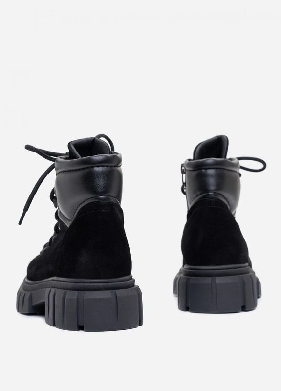 Чорні комбіновані черевики на хутрі ISSA PLUS (280918694)