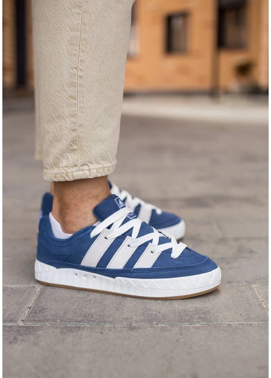 Білі кросівки чоловічі adidas adimatic blue white адідас адамантік білі демісезон No Brand