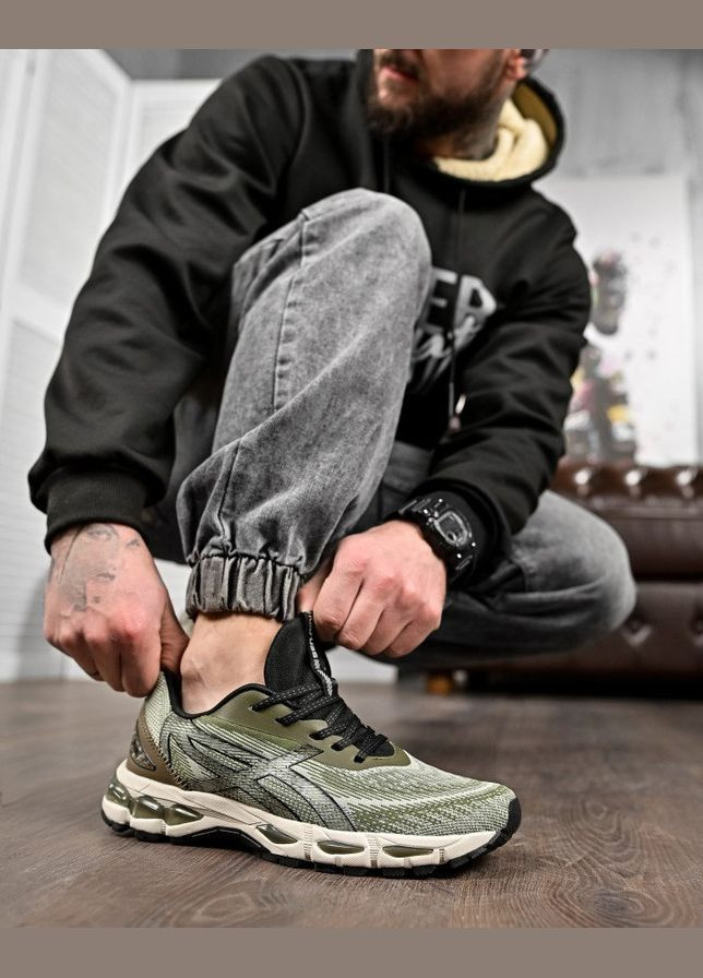 Хакі Літні стильні чоловічі літні кросівки хакі No Brand
