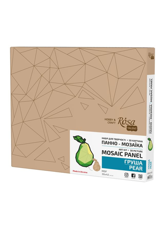 Набір для творчості 3D картина панно-мозаїка „Груша“ МДФ 30х42см Rosa Talent (362660649)