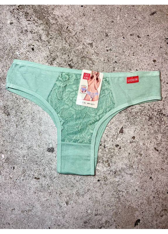 Набір жіночих трусів «Мереживна класика» — 10 шт з органічної бавовни UOKIN Танга (370368950)
