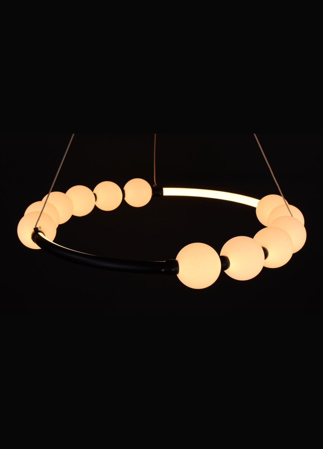 Люстра світлодіодна підвісна LED світильник для квартири на стелю лед 27725 Чорний 25-140х62х62 см. Sunnysky (364760480)