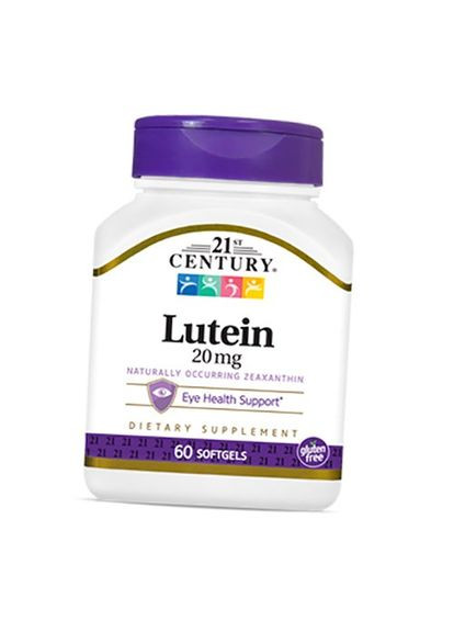 Лютеин для глаз, Lutein 20, 60гелкапс (72440008) 21st Century (322723988)