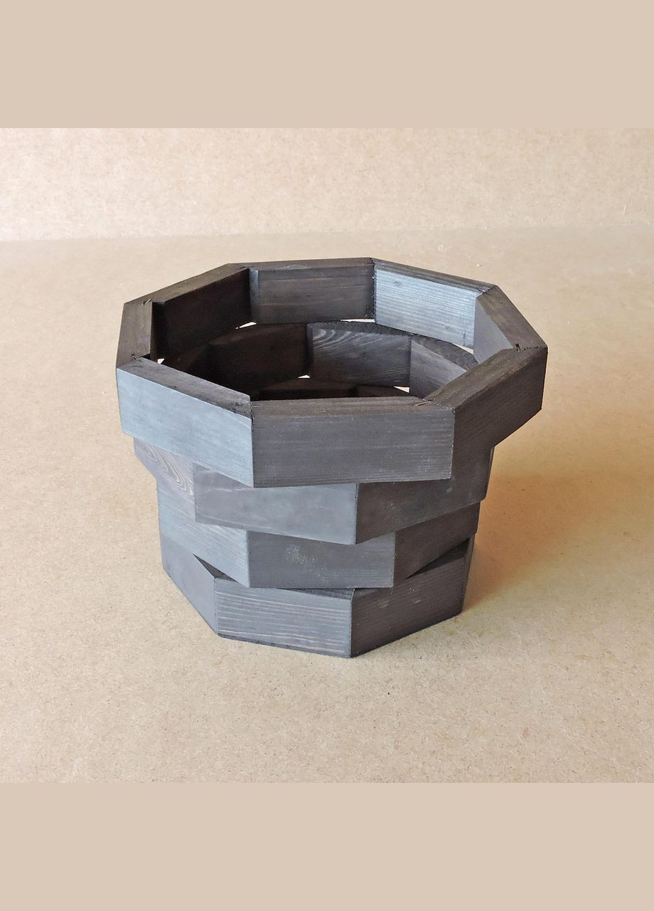 Кашпо из дерева Клевер венге (КАШ-03010) No Brand (328450465)