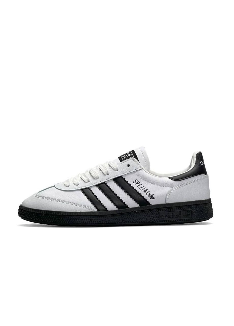 Черные демисезонные кроссовки мужские adidas spezial white leather black адидас специал No Brand
