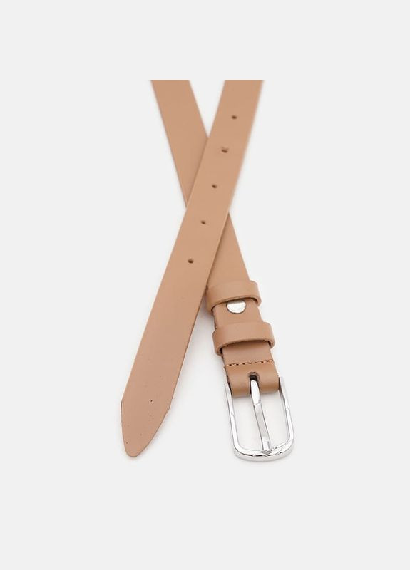 Женский ремень кожаный 110v1genw72 Бежевый Borsa Leather (302972604)