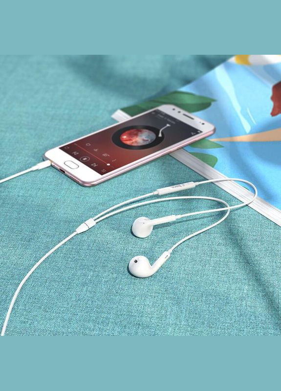 Наушники crystal earphones with mic M1 Max 3.5мм белые Hoco (323111656)
