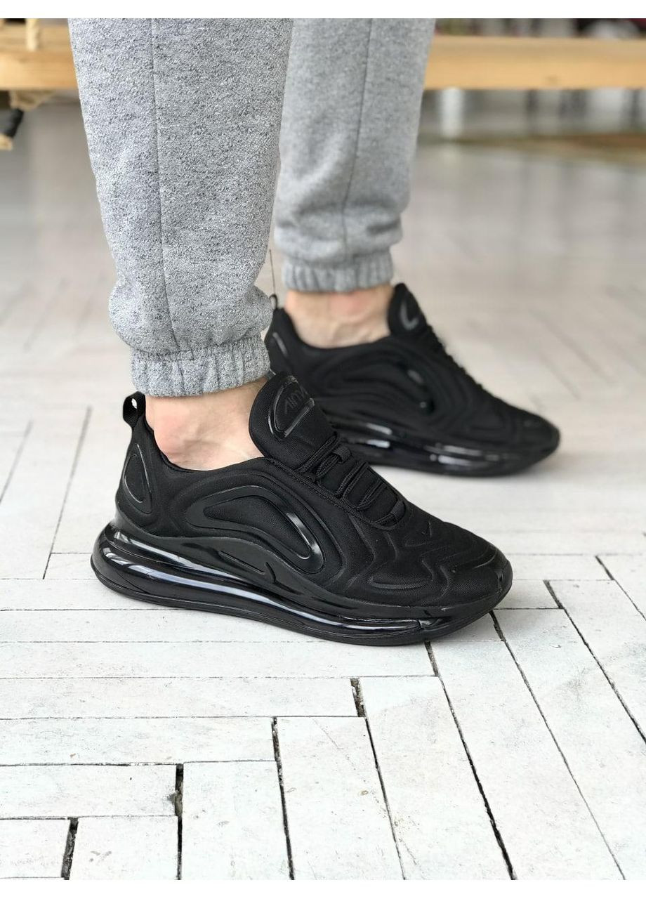 КРОССОВКИ ЖЕНСКИЕ NIKE AIR MAX 720 BLACK 1 НАЙК АИР МАКС 720 No Brand чёрные демисезоны (368887595)