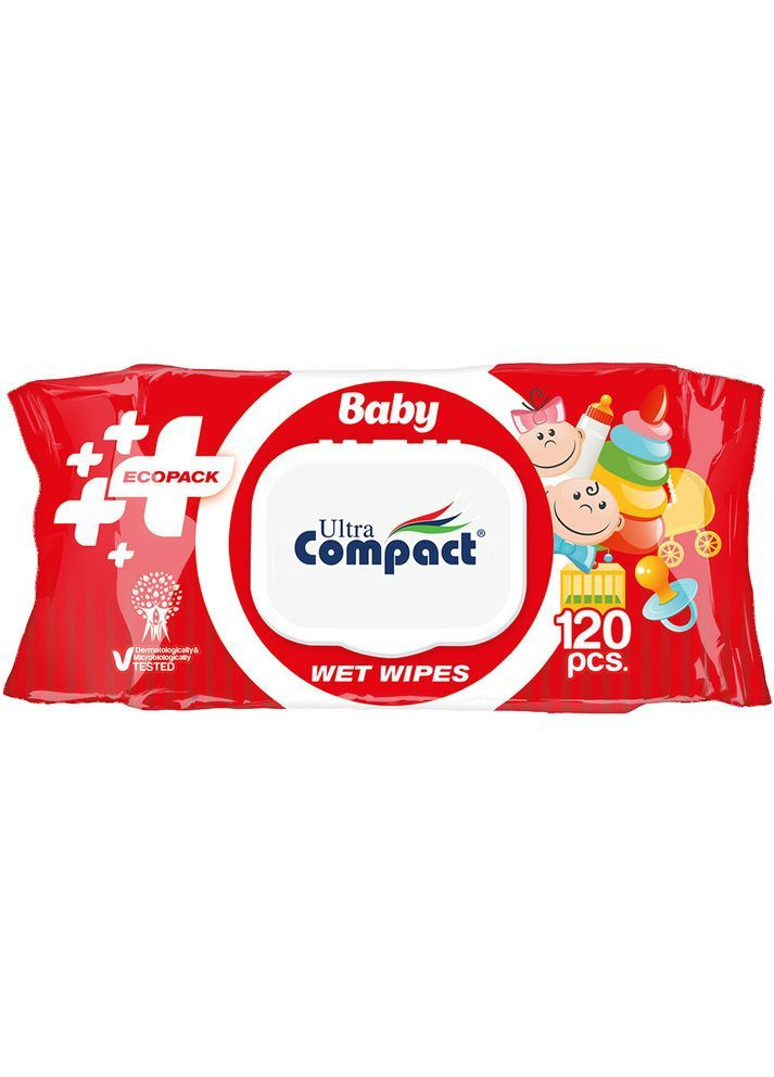 Вологі серветки для дітей з клапаном, 120 шт. Ultra Compact WW-173 (366471572)