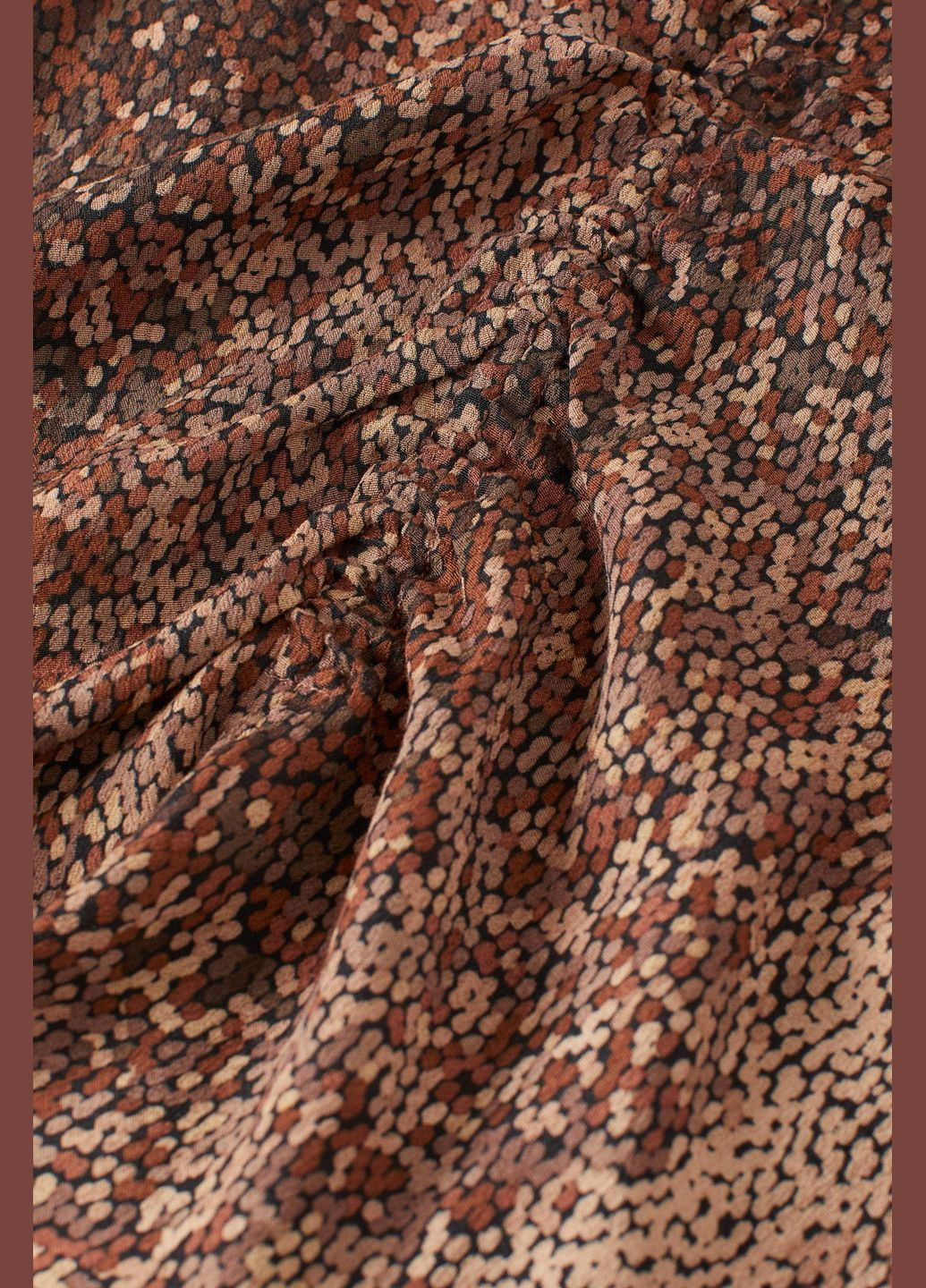 Коричневая блуза демисезон,коричневый в узоры, H&M