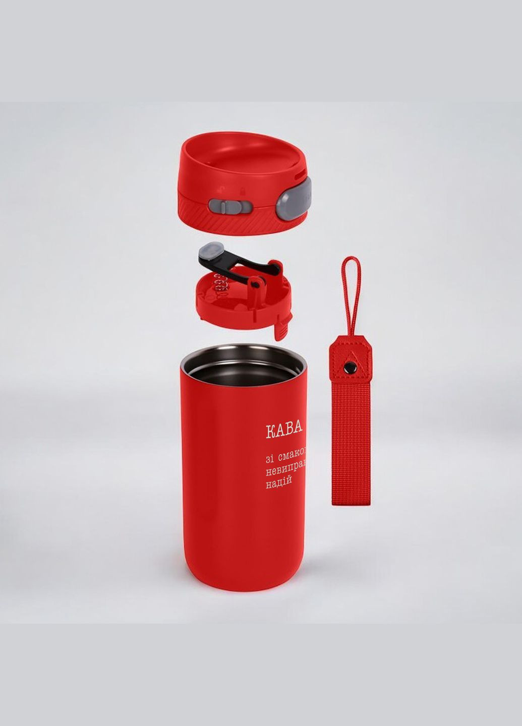 Термокружка Stay "Кава зі смаком невиправданих надій", Червоний BeriDari (355372471)