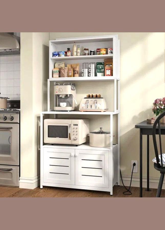 Стеллаж кухонный из дерева Блейн зефир (СТА-001620) No Brand (327850065)