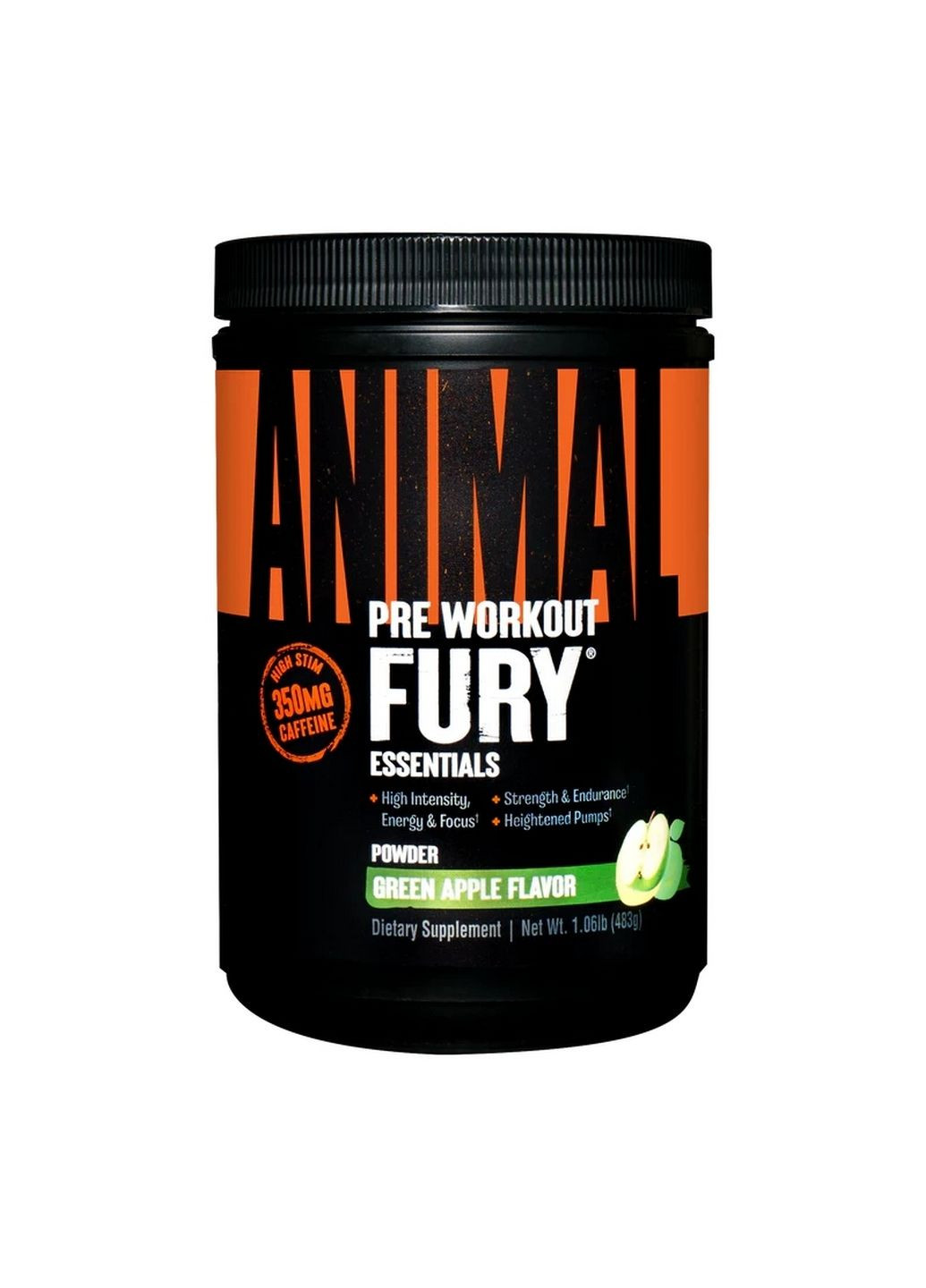 Предтренировочный комплекс Animal Fury, 30 порций Зеленое яблоко (483 грамм) Universal Nutrition (293482158)