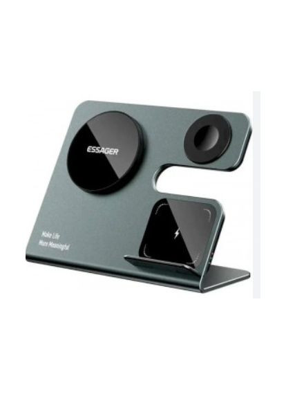 Бездротовий мультизарядний пристрій suction 15W (3 in 1) black (EWXZM-RC0G-Z) Essager Ruicheng desktop magnetic (361346845)