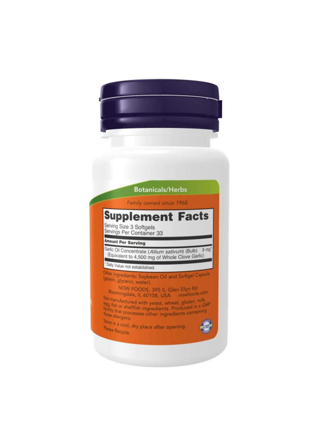 Чесночное масло, 1500 мг, 100 капсул Now Foods (347600508)