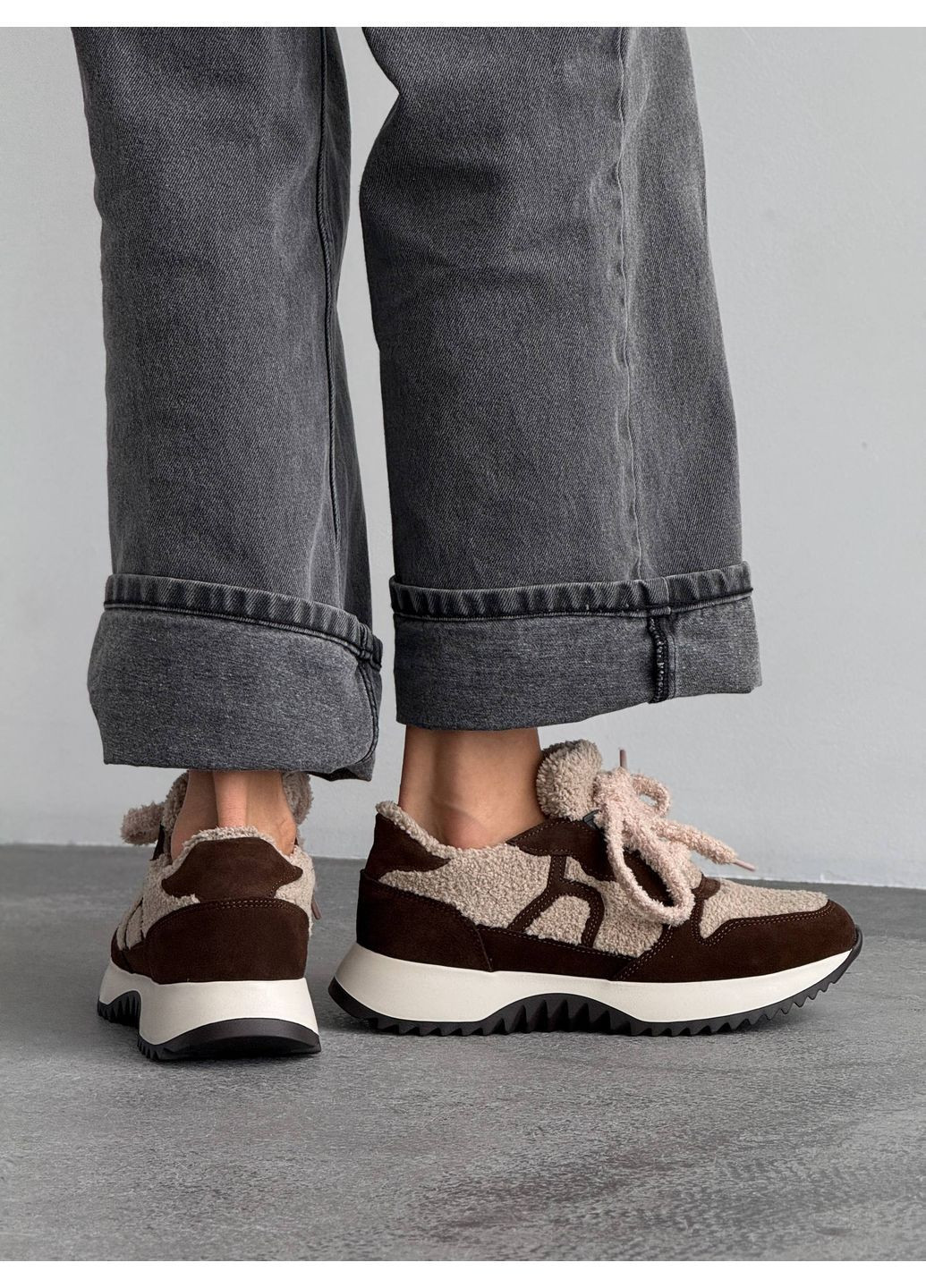 Зимові кросівки No Brand коричневі зими (369094604)