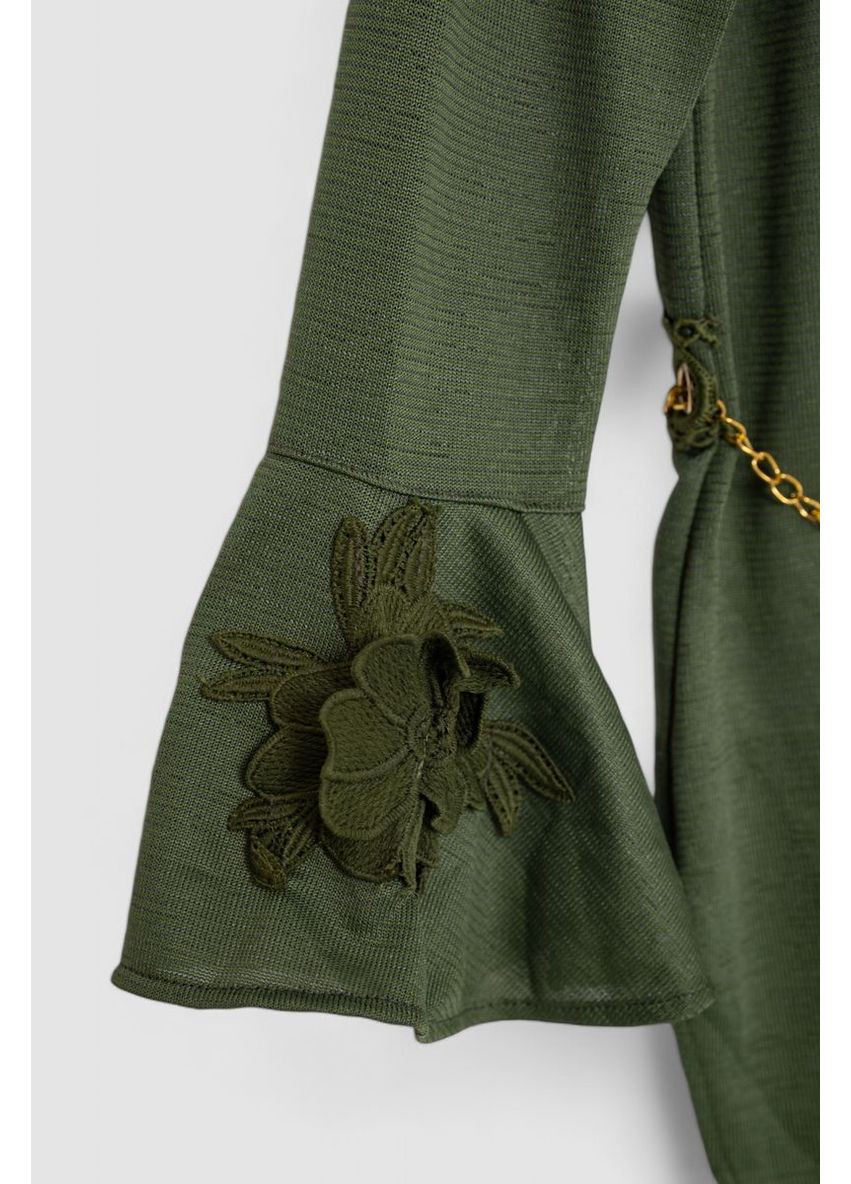 Хакі сукня-сорочка в комплекті з майкою для дівчаток Sport Line (362355761)