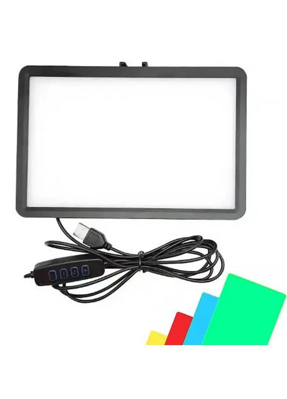 Видеосвет VL16 16 см 120 светодиодов и 9 цветных фильтров USB (2104618870) Viva (370864294)