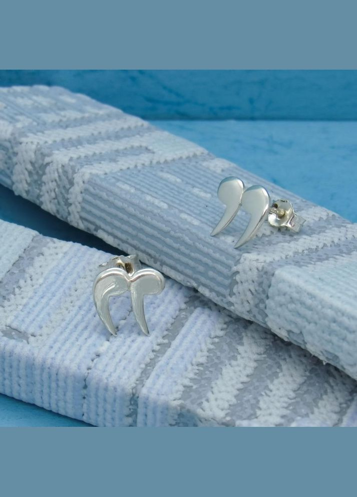 Срібні сережки пусети гвоздики "Лапки" No Brand (350667341)