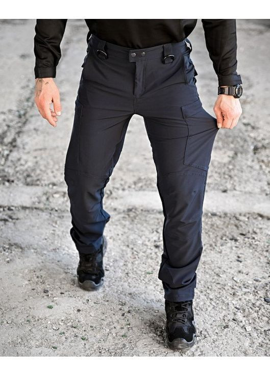 Тактичні чоловічі демісезонні штани сині No Brand (370603928)