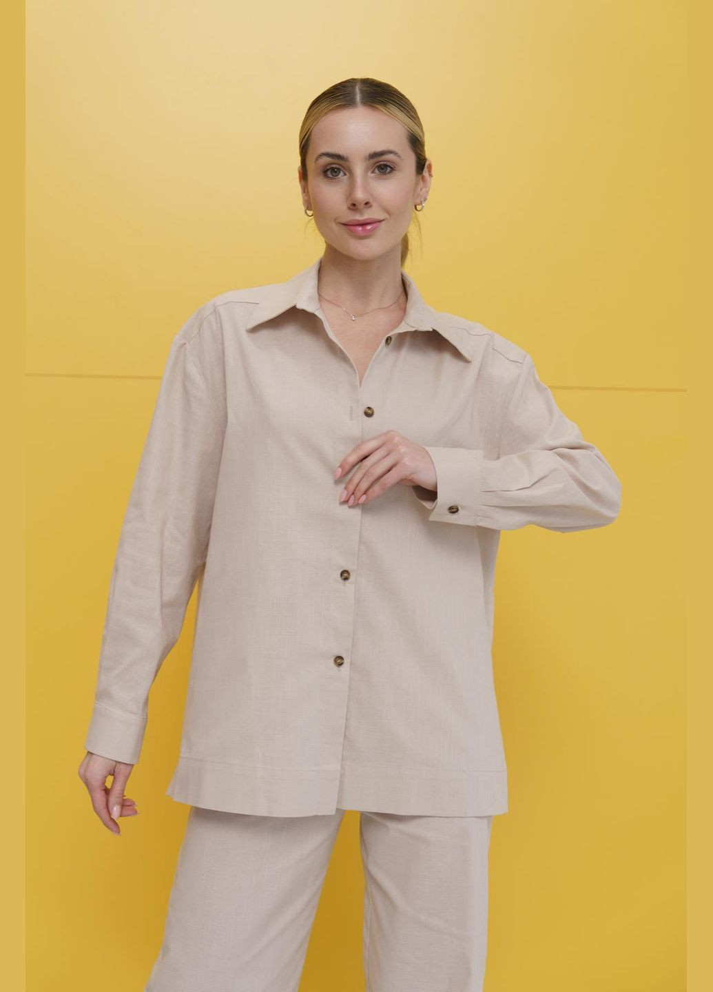 Жіночий костюм "Alessandra long" бежевий No Brand (331812720)