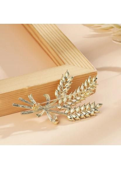 Брошь пшеница золотистая, три колоски, колосок, брошка символ Украины, желтая No Brand (298875180)