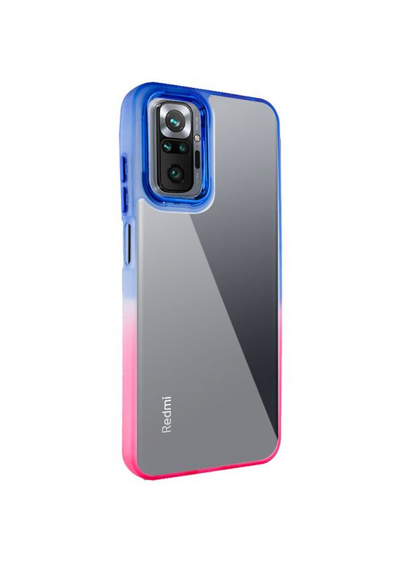 Чохол TPU+PC Fresh sip series для Xiaomi Redmi Note 10 Pro / 10 Pro Max Рожевий / Синій No Brand (360879291)