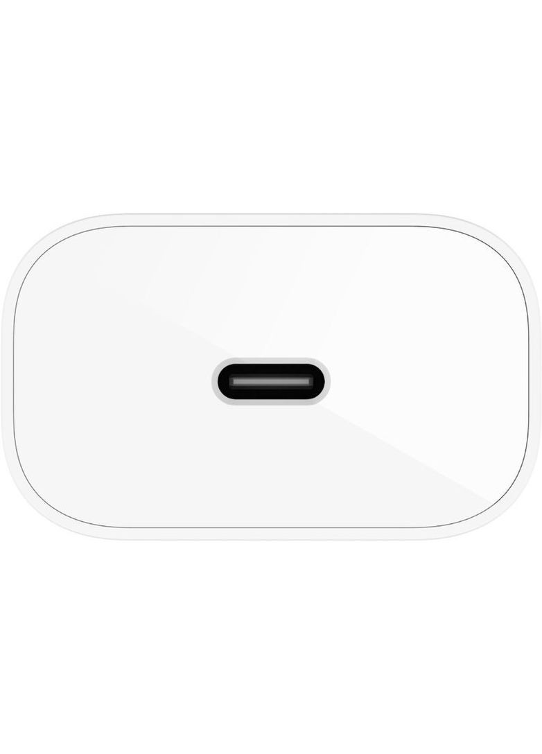 Зарядний пристрій 25Вт USB-С PD PPS, кабель USB-С > Lightning, 1м, PVC, білий Belkin (315435896)