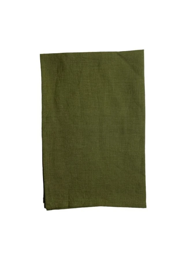 Чайний рушник Muse Olive лляний 40х60 см оливковий (93863094) SoundSleep оливковий
