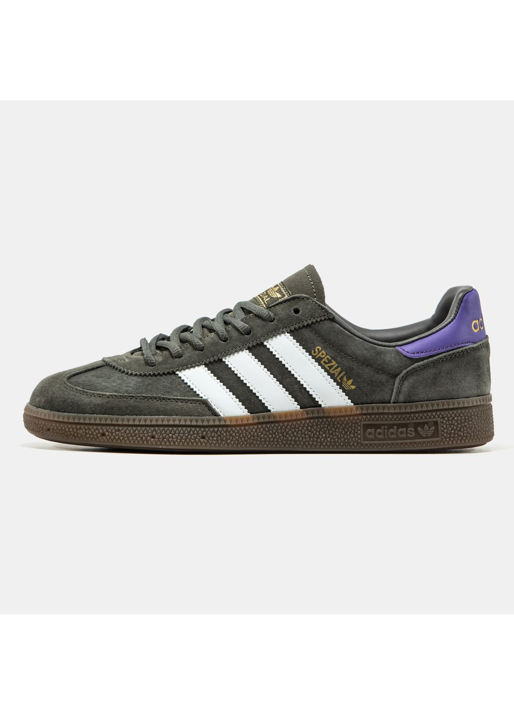 Хакі Осінні кросівки чоловічі adidas spezial khaki purple white | адідас спеціал хакі No Brand