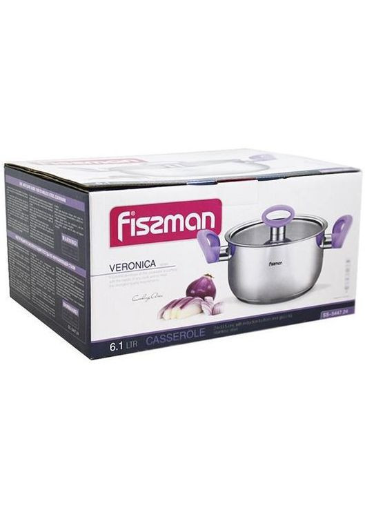 Каструля Veronica 6.1л з бакелітовими ручками Fissman (330017426)