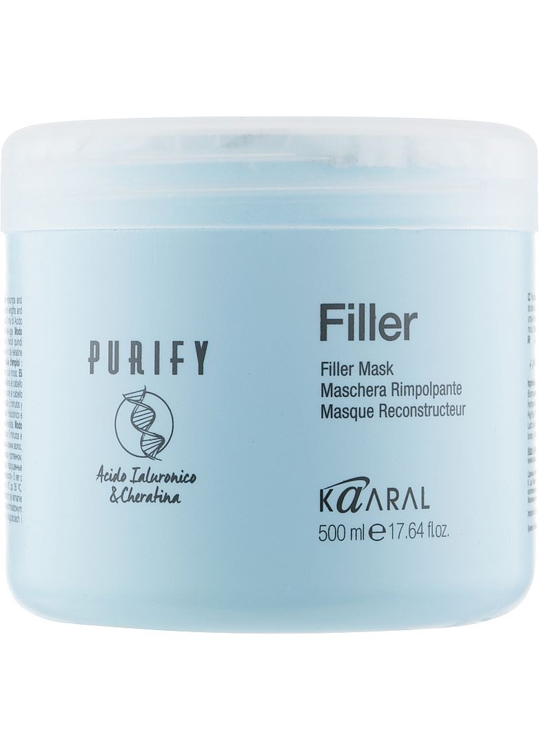 Маска-филлер для волос с кератином и гиалуроновой кислотой Purify Filler Mask 1000ml (953135-62956) Kaaral (368645213)