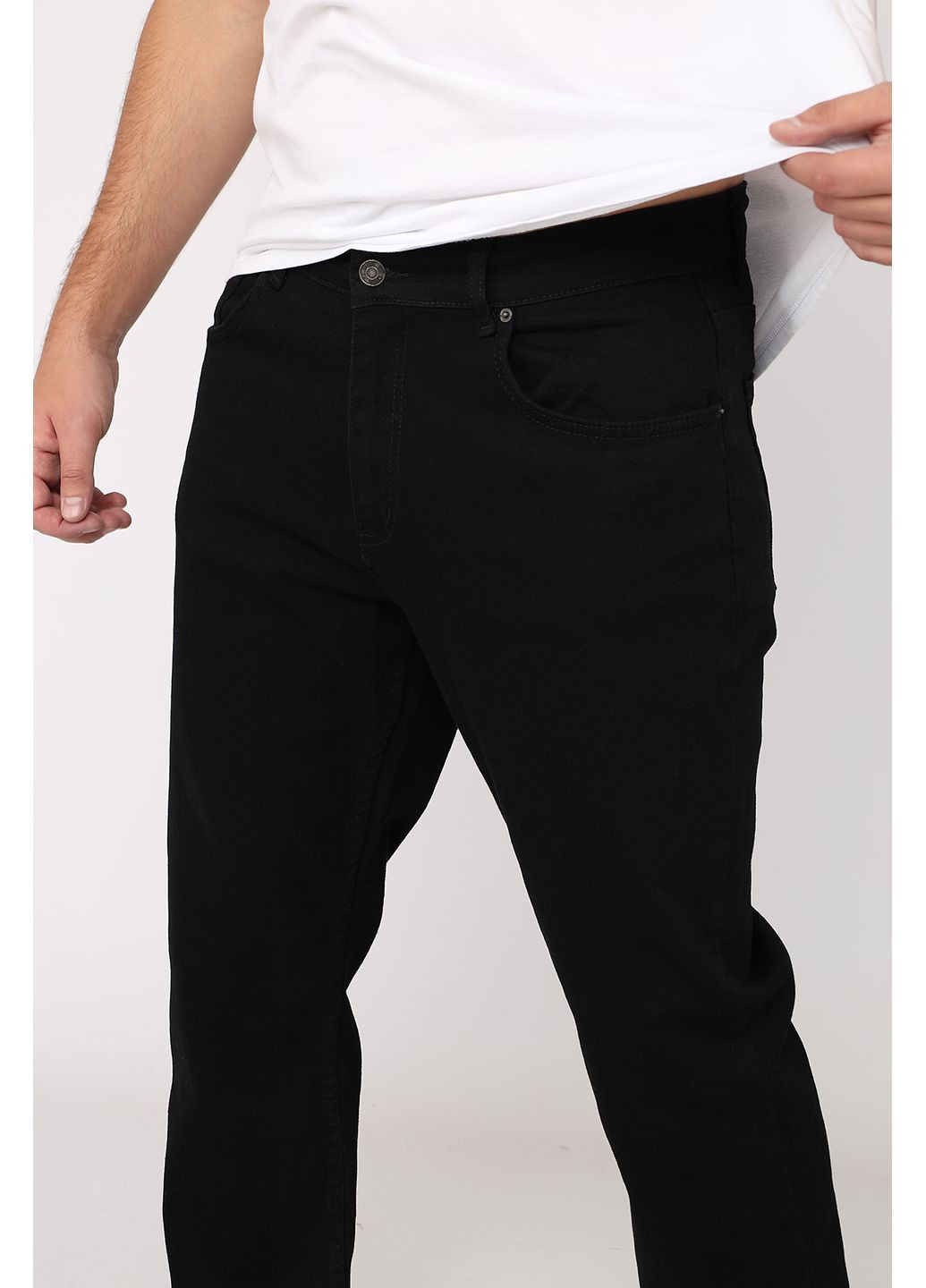 Джинси slim чоловічі колір чорний CB-00280655 Yuki (358497434)