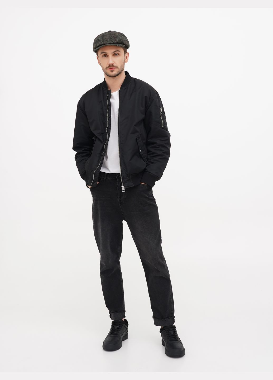 Кепка чоловіча восьмиклинка вовняна зелена з візерунком ялинка VECONS Восьмиклинка — додає об'єму та стильності (317971428)