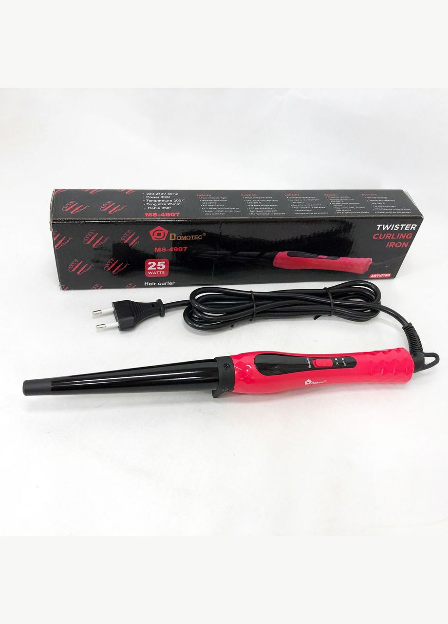 Конусная плойка для волос MS-4907, стайлер для завивки, стайлер для укладки Domotec (364664417)
