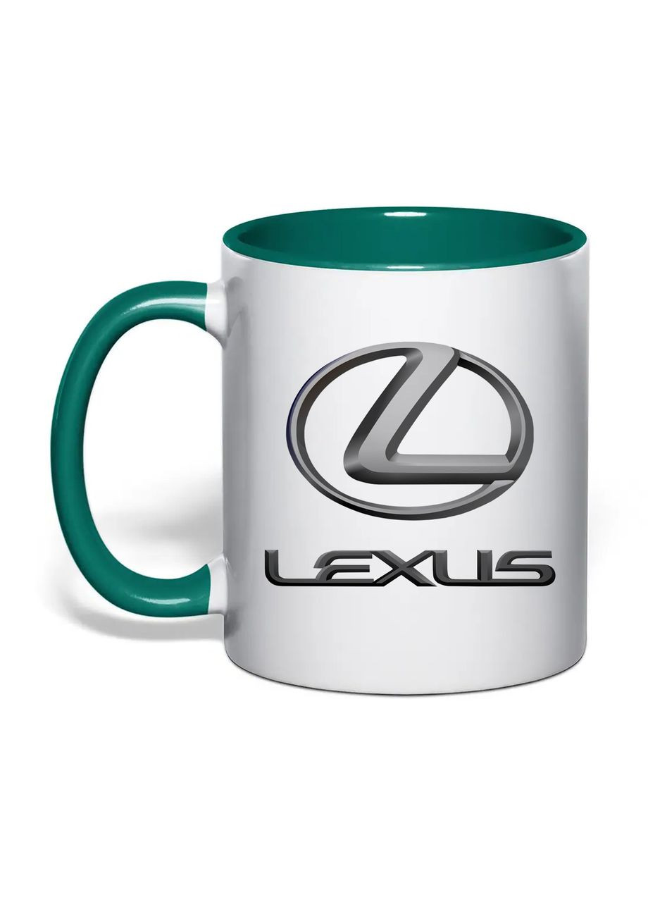 Чашка с печатью "Lexus" 330 мл (цвет тёмно-зеленый) (32673) No Brand (363867279)