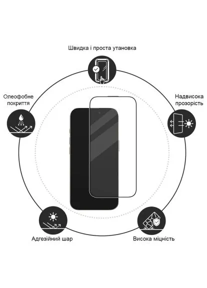 Скло захисне (383877) Drobak Apple iPhone 16e Black (366519057)