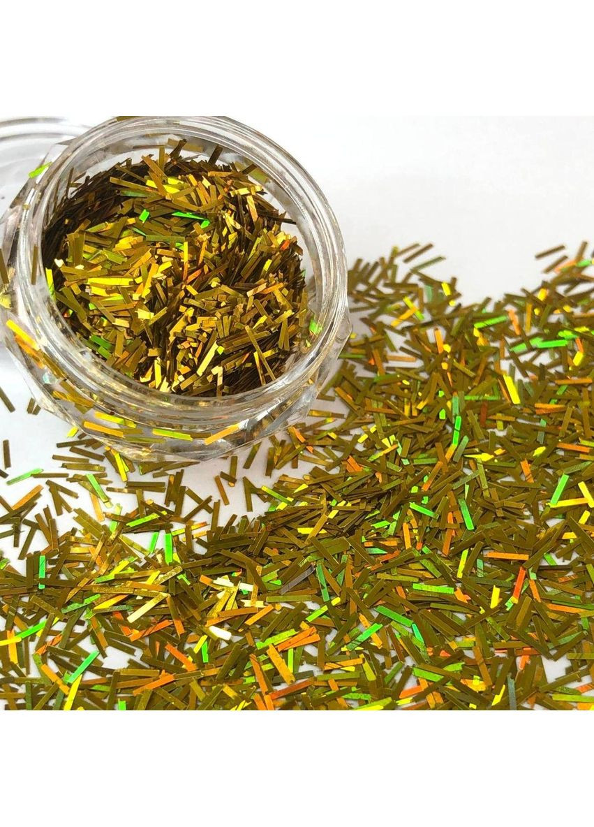 Глиттер 1 кг, мелкий декоративный дождь - золото голограмма Plus-plus (352745253)