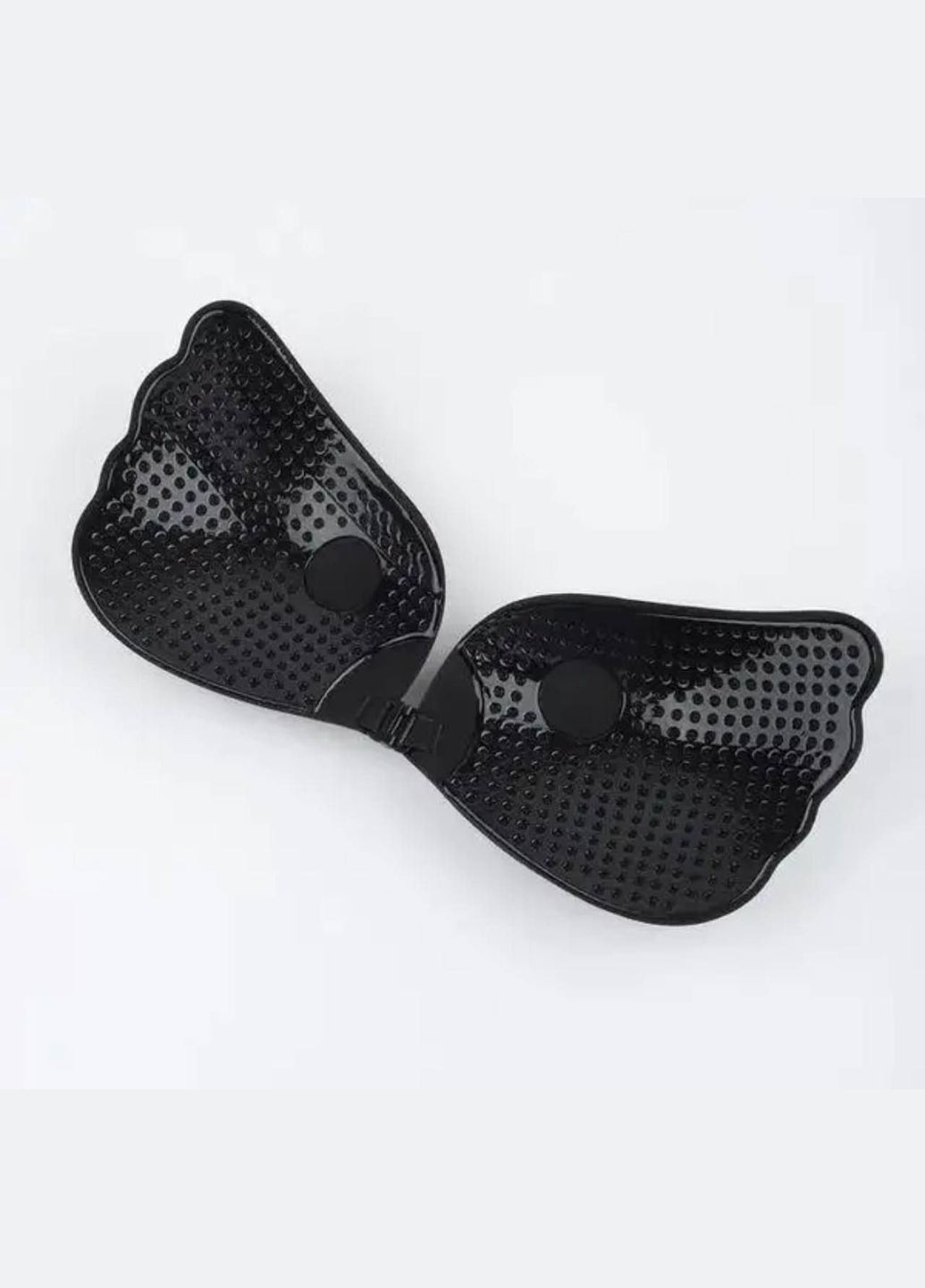 Чёрный бюстгальтер невидимка ahbra на силиконовой основе без бретелей без спинки для открытых платьев и топов No Brand без косточек силикон