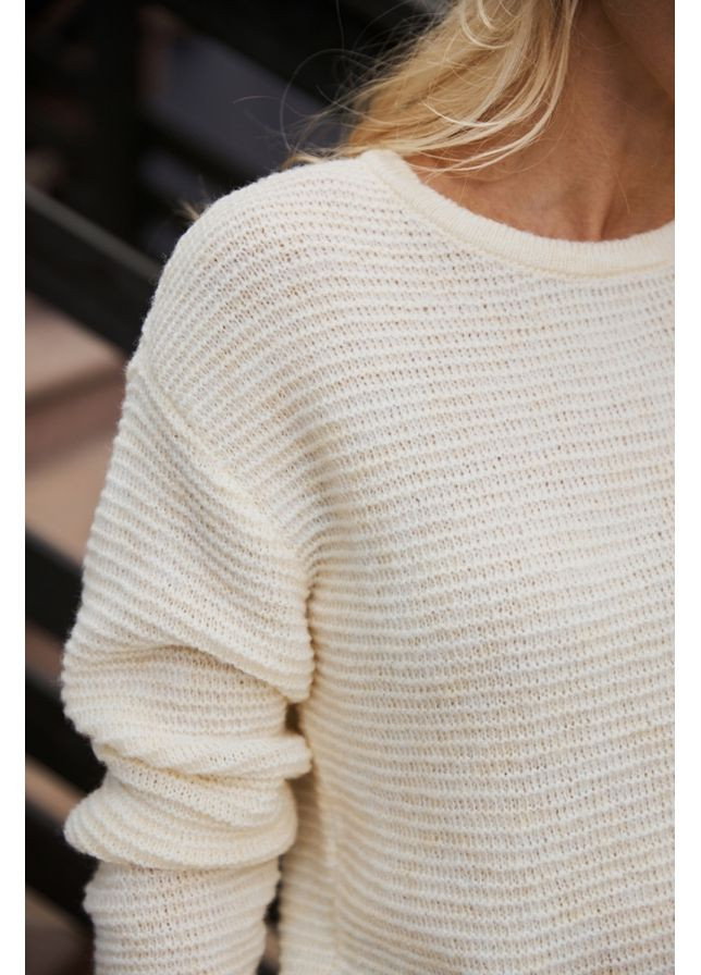 Світло-жовтий зимовий жіночий напівпрозорий теплий джемпер із вовни (2910) Triko Bakh